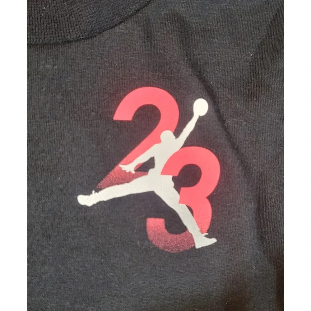 Air Jordan Graphic Print Short Sleeve Shirt Baby/Toddler's‎ Size 2T 1-2yrs Black